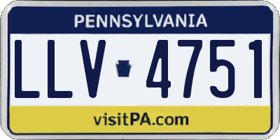 PA license plate LLV4751