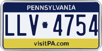 PA license plate LLV4754