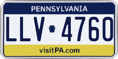 PA license plate LLV4760