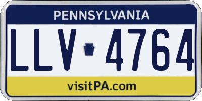 PA license plate LLV4764