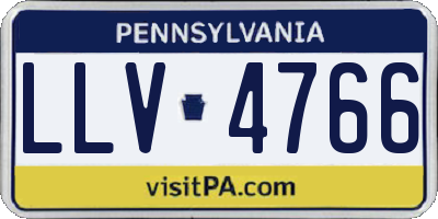 PA license plate LLV4766