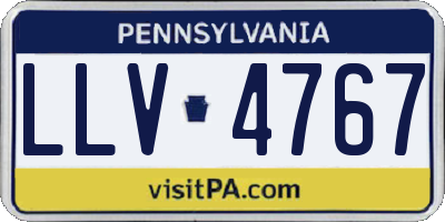PA license plate LLV4767