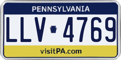 PA license plate LLV4769