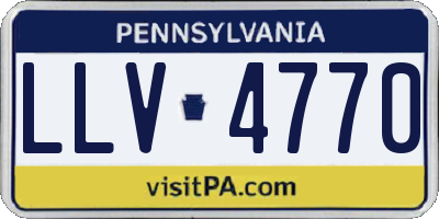 PA license plate LLV4770