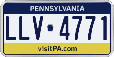 PA license plate LLV4771