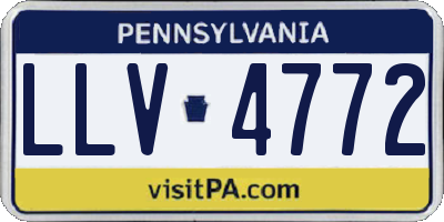 PA license plate LLV4772
