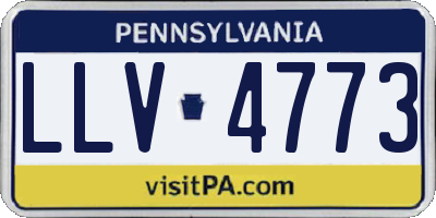 PA license plate LLV4773