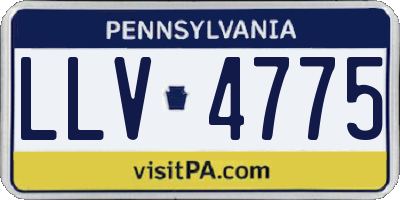 PA license plate LLV4775