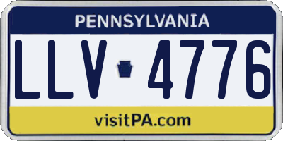 PA license plate LLV4776