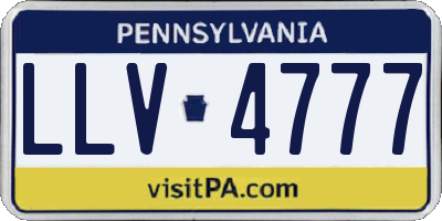 PA license plate LLV4777