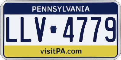 PA license plate LLV4779