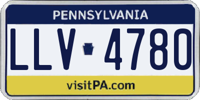 PA license plate LLV4780