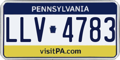 PA license plate LLV4783