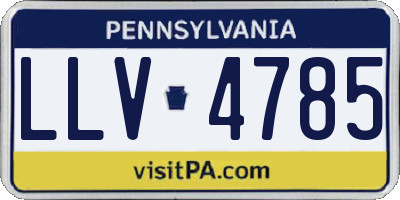 PA license plate LLV4785