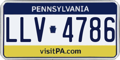 PA license plate LLV4786