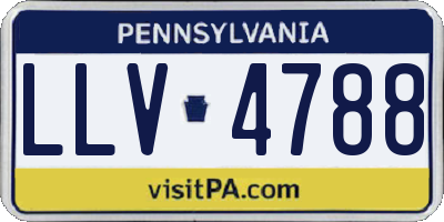 PA license plate LLV4788