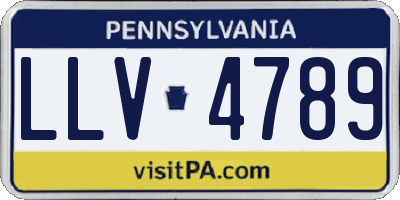 PA license plate LLV4789