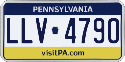 PA license plate LLV4790