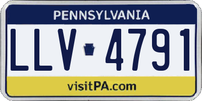 PA license plate LLV4791