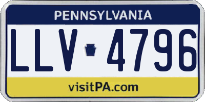 PA license plate LLV4796