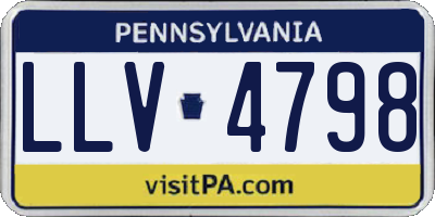 PA license plate LLV4798