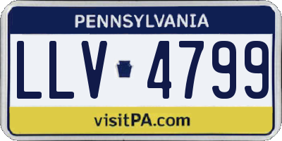 PA license plate LLV4799