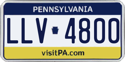 PA license plate LLV4800