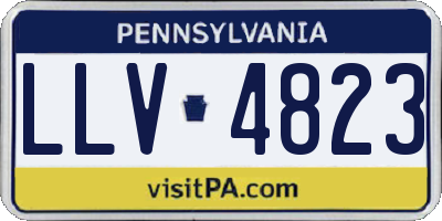 PA license plate LLV4823