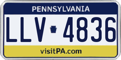 PA license plate LLV4836