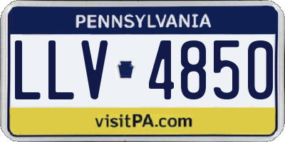 PA license plate LLV4850