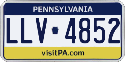 PA license plate LLV4852
