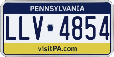 PA license plate LLV4854