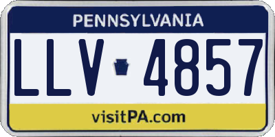 PA license plate LLV4857