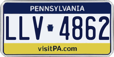 PA license plate LLV4862