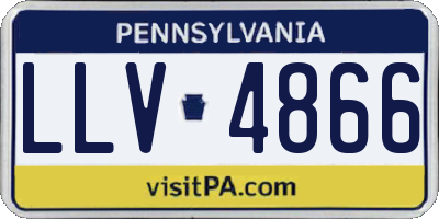 PA license plate LLV4866