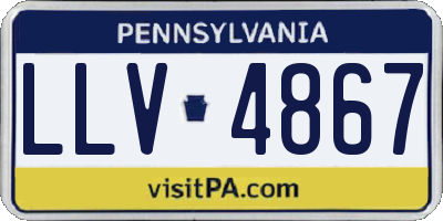 PA license plate LLV4867
