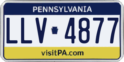 PA license plate LLV4877