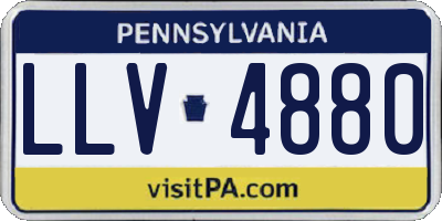 PA license plate LLV4880