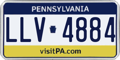 PA license plate LLV4884