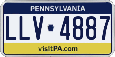PA license plate LLV4887
