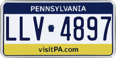 PA license plate LLV4897