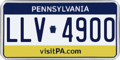PA license plate LLV4900