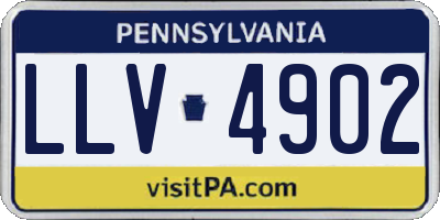 PA license plate LLV4902