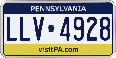 PA license plate LLV4928