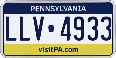 PA license plate LLV4933
