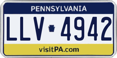 PA license plate LLV4942