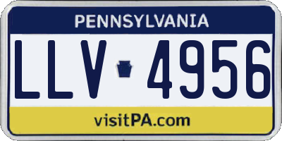 PA license plate LLV4956