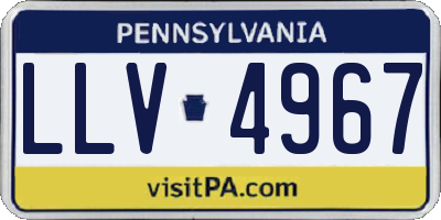 PA license plate LLV4967
