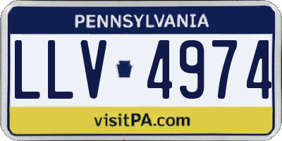 PA license plate LLV4974