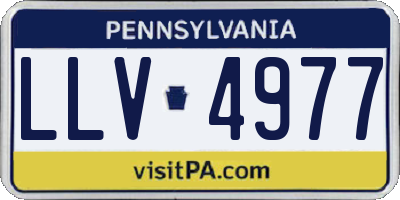 PA license plate LLV4977